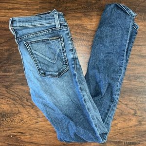 Hudson Dark Blue Denim Wash Tall Crop Skinny Jeans size 26